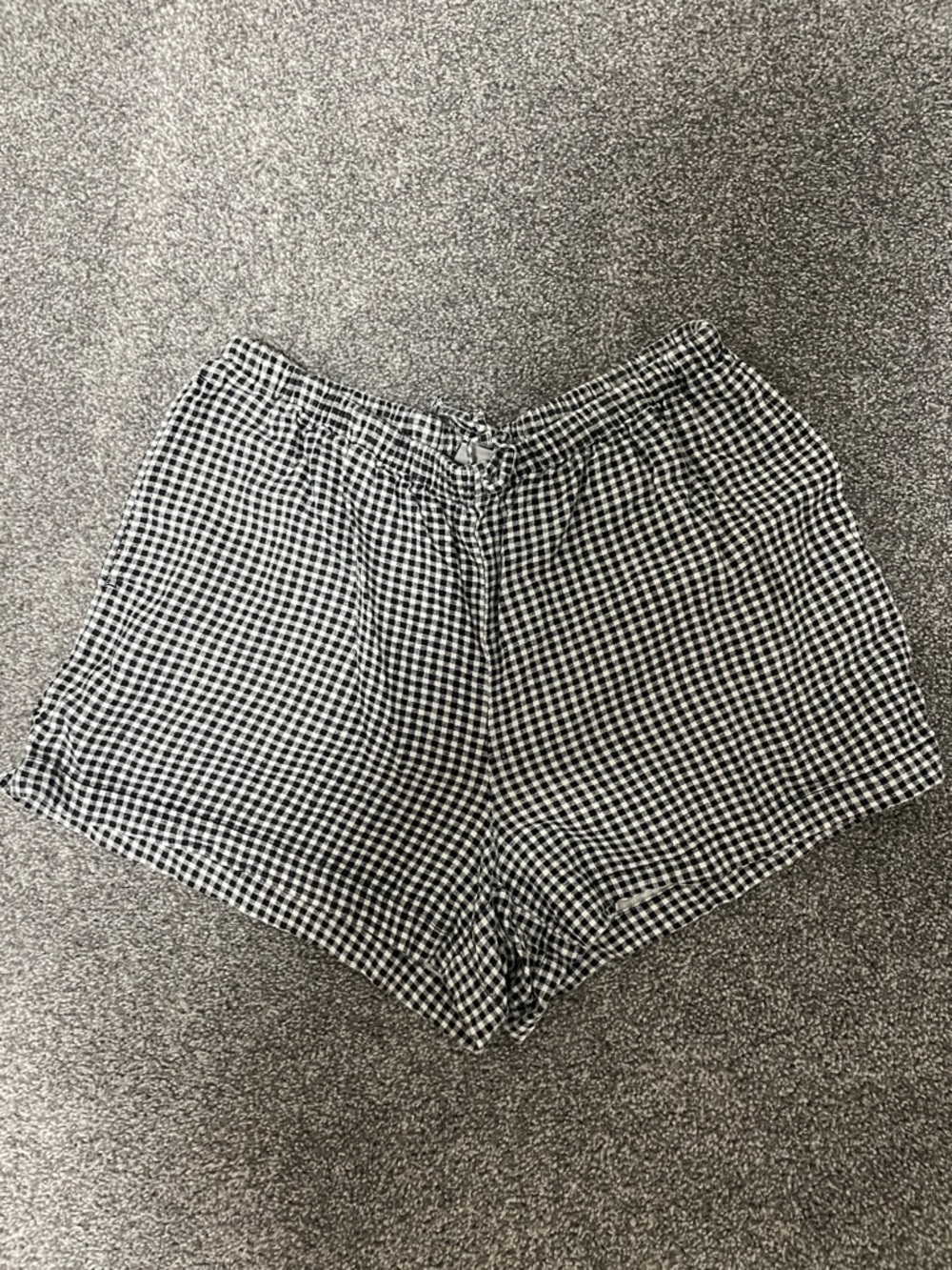 a new day Black & White Gingham Drawstring Shorts